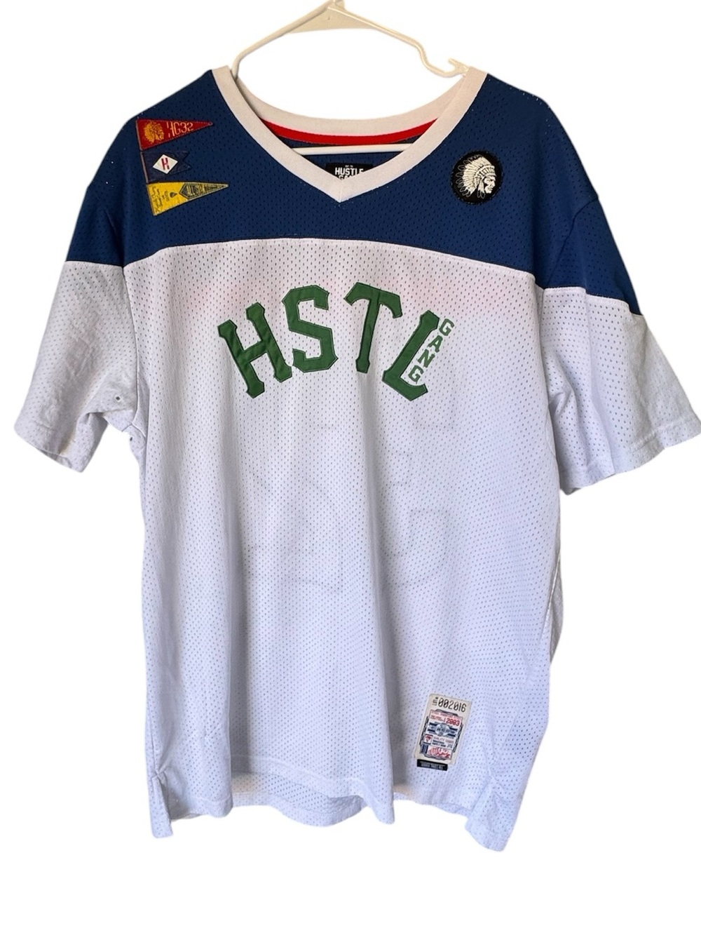 Hustle Gang Hip Hop Hollywood White Baseball Jersey Men’s 3XL Streetwear